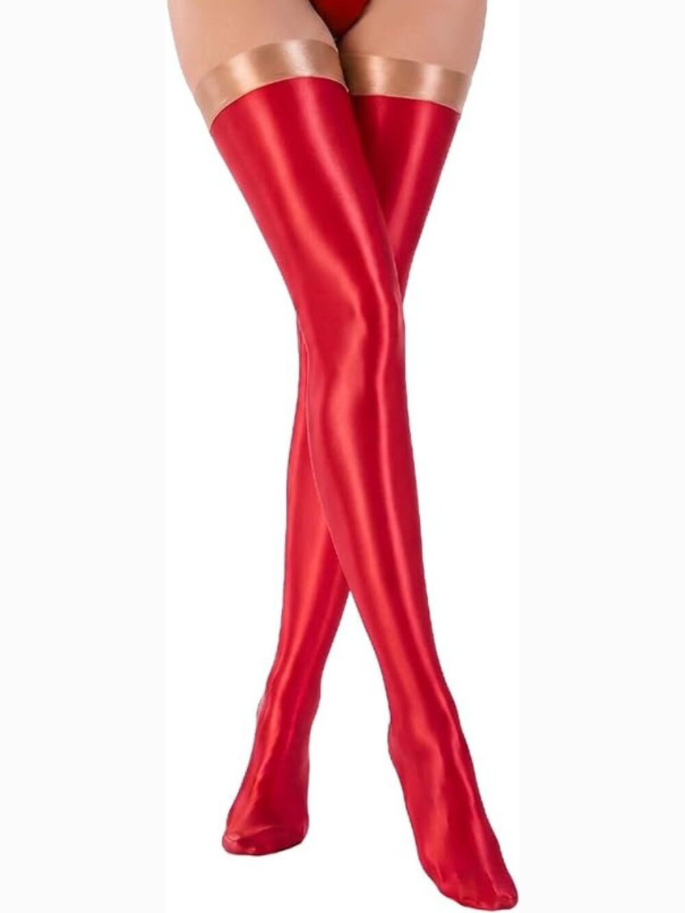 Thigh High Shiny Footed Stockings